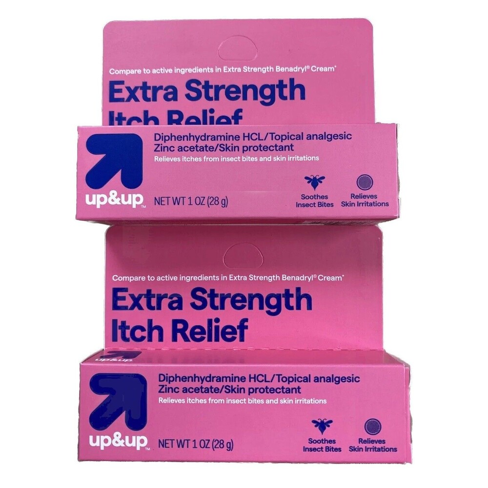 Itch Relief Extra Strength Cream 1oz Up&up Soothe Relieve Skin Bites Lot Of 2